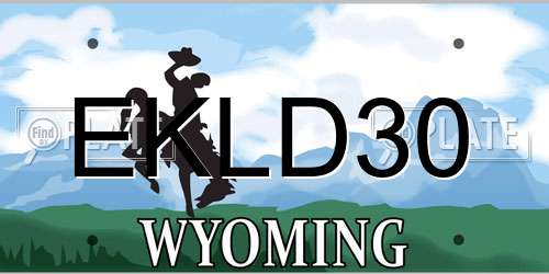 EKLD30 Wyoming License Plate