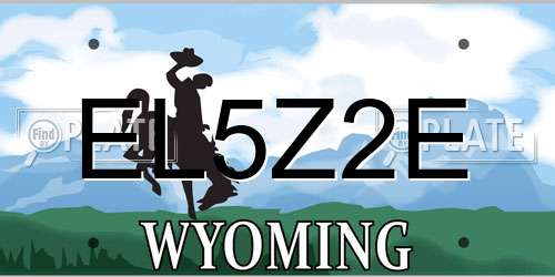 EL5Z2E Wyoming License Plate