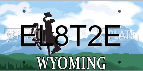 EL8T2E Wyoming License Plate
