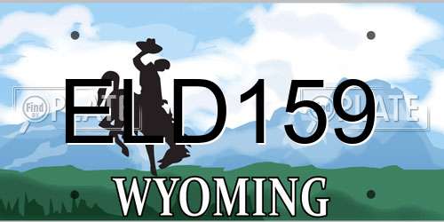 ELD159 Wyoming License Plate