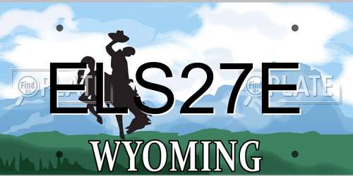 ELS27E Wyoming License Plate