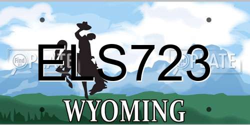 ELS723 Wyoming License Plate