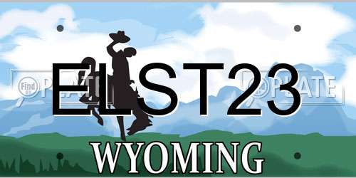 ELST23 Wyoming License Plate