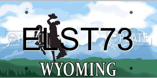 ELST73 Wyoming License Plate