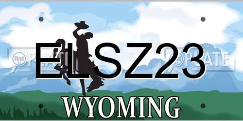 ELSZ23 Wyoming License Plate