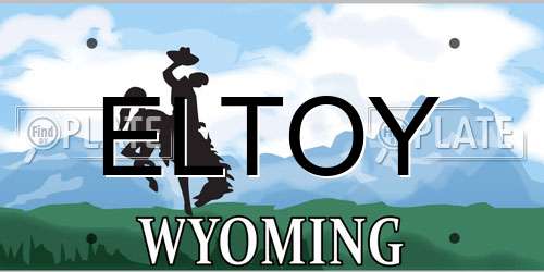 ELTOY Wyoming License Plate