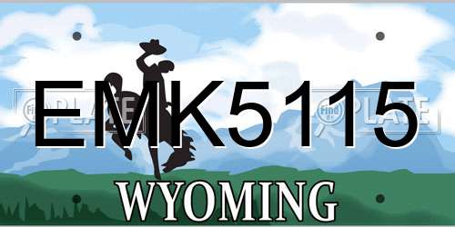 EMK5115 Wyoming License Plate