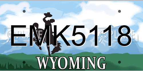 EMK5118 Wyoming License Plate