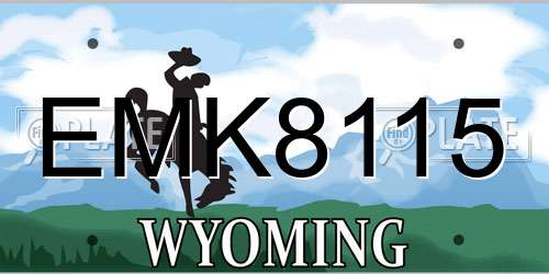 EMK8115 Wyoming License Plate