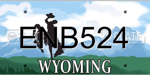 ENB524 Wyoming License Plate