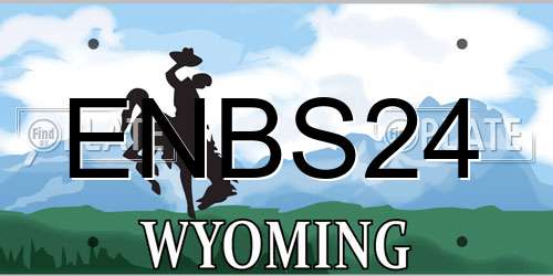 ENBS24 Wyoming License Plate