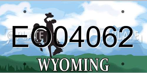 EO04062 Wyoming License Plate
