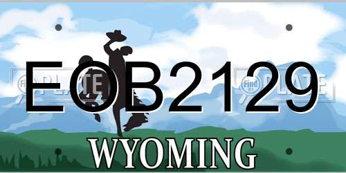 EOB2129 Wyoming License Plate