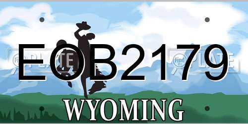 EOB2179 Wyoming License Plate