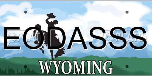 EODASSS Wyoming License Plate