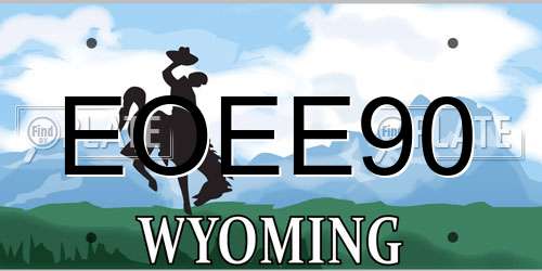 EOEE90 Wyoming License Plate