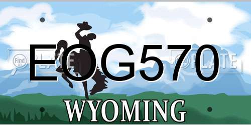 EOG570 Wyoming License Plate