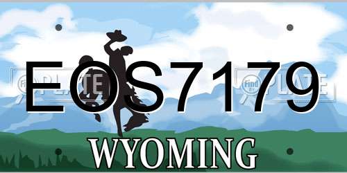 EOS7179 Wyoming License Plate