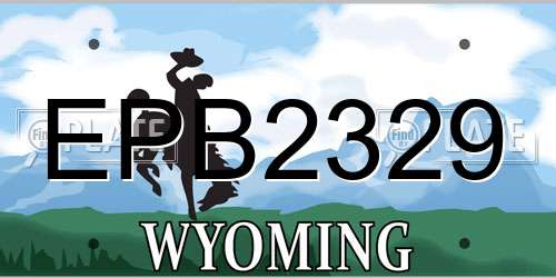 EPB2329 Wyoming License Plate