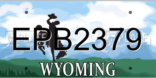 EPB2379 Wyoming License Plate