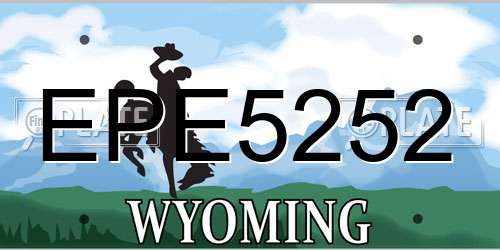 EPE5252 Wyoming License Plate