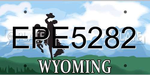 EPE5282 Wyoming License Plate