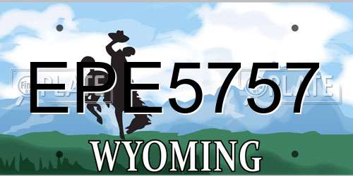 EPE5757 Wyoming License Plate