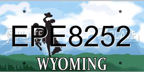 EPE8252 Wyoming License Plate