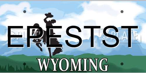 EPESTST Wyoming License Plate