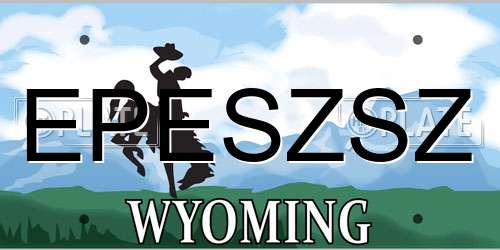 EPESZSZ Wyoming License Plate