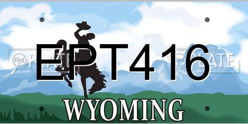 EPT416 Wyoming License Plate