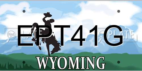 EPT41G Wyoming License Plate