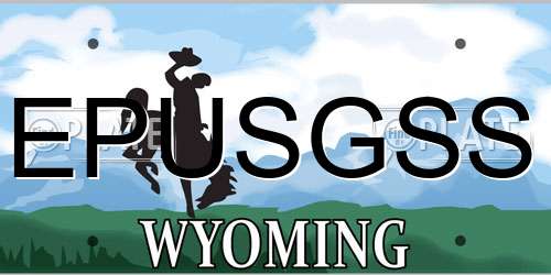 EPUSGSS Wyoming License Plate