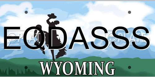 EQDASSS Wyoming License Plate