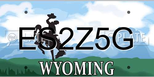 ES2Z5G Wyoming License Plate