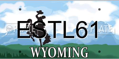 ESTL61 Wyoming License Plate
