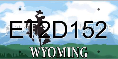 ET2D152 Wyoming License Plate