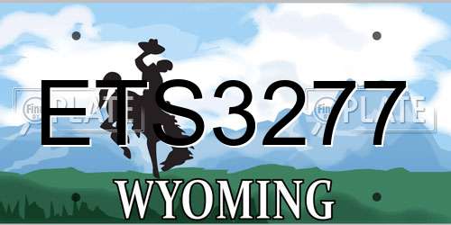 ETS3277 Wyoming License Plate