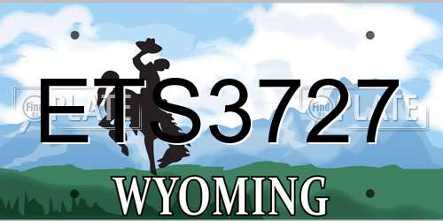 ETS3727 Wyoming License Plate