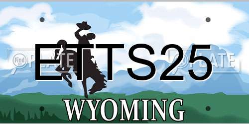 ETTS25 Wyoming License Plate