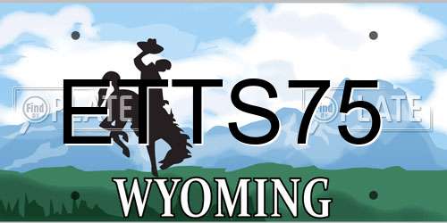 ETTS75 Wyoming License Plate