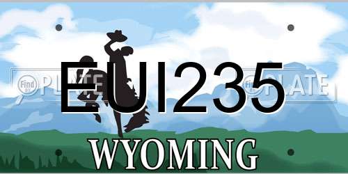 EUI235 Wyoming License Plate