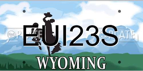 EUI23S Wyoming License Plate