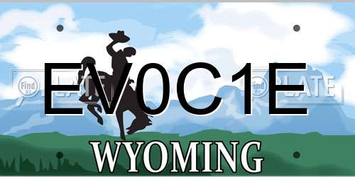 EV0C1E Wyoming License Plate