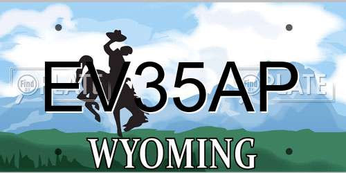 EV35AP Wyoming License Plate