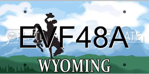 EVF48A Wyoming License Plate