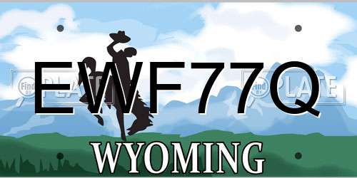 EWF77Q Wyoming License Plate