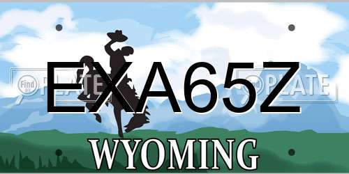 EXA65Z Wyoming License Plate