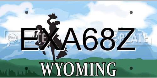 EXA68Z Wyoming License Plate