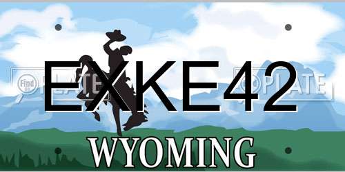 EXKE42 Wyoming License Plate